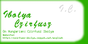 ibolya czirfusz business card